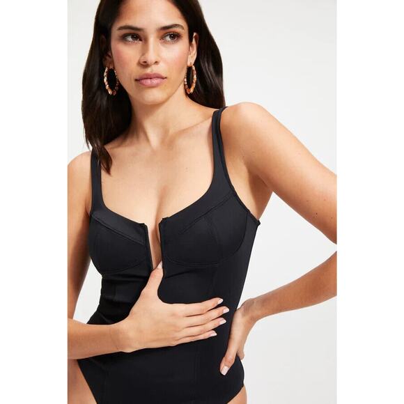 Good American NWOT Black Scuba U Corset Bodysuit Size L - Picture 10 of 10